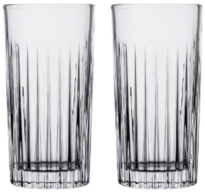 애스크제이 플리츠 하이볼 글라스 컵 360ml, 2개
