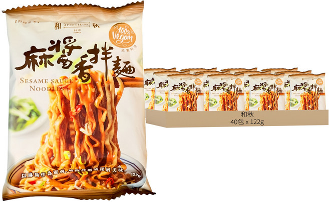 和秋 麻醬香拌麵 122g, 40包