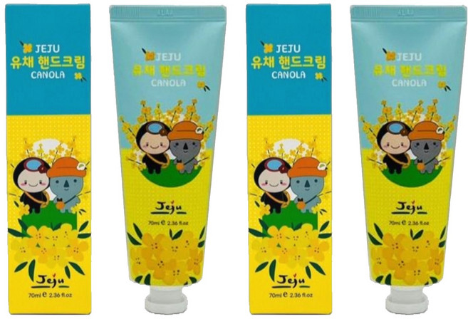 제주 갬성 유채 핸드크림 벌크형, 70g, 2개