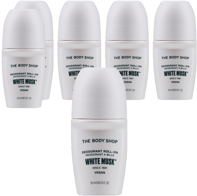 더바디샵 롤온 화이트머스크 데오드란트, 50ml, 6개