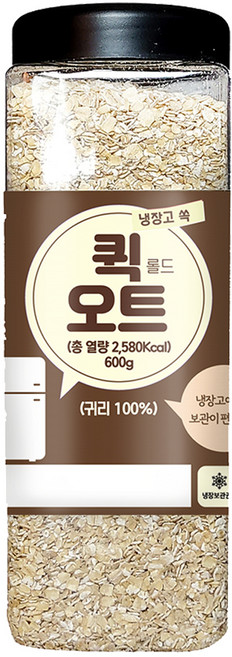 냉장고쏙 퀵 롤드 오트, 600g, 1개