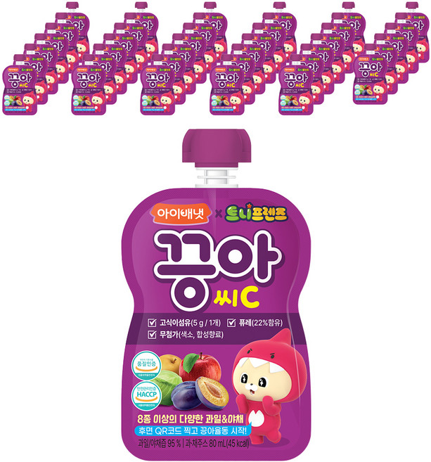 아이배냇 끙아 씨 과일야채주스, 80ml, 30개