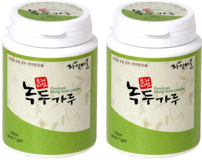 Jayeonmaeul 프리미엄 녹두가루, 180g, 2개