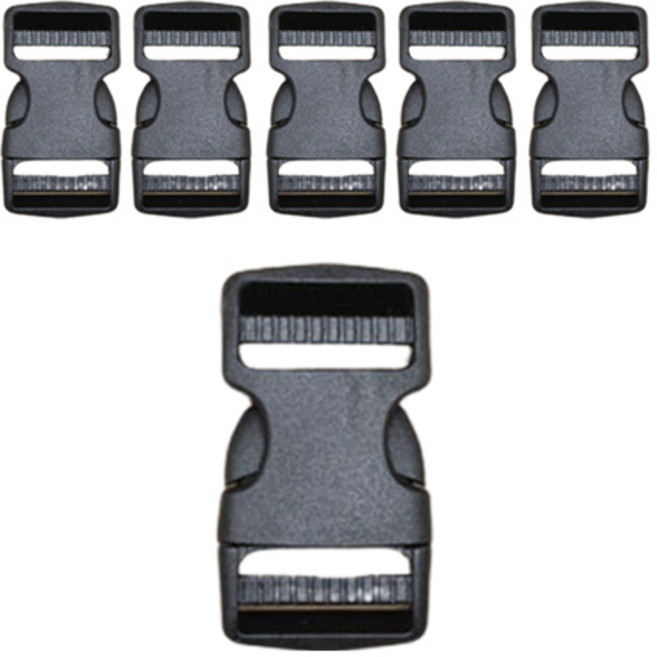 플라스틱 벨트 버클 30mm, 7개, 블랙