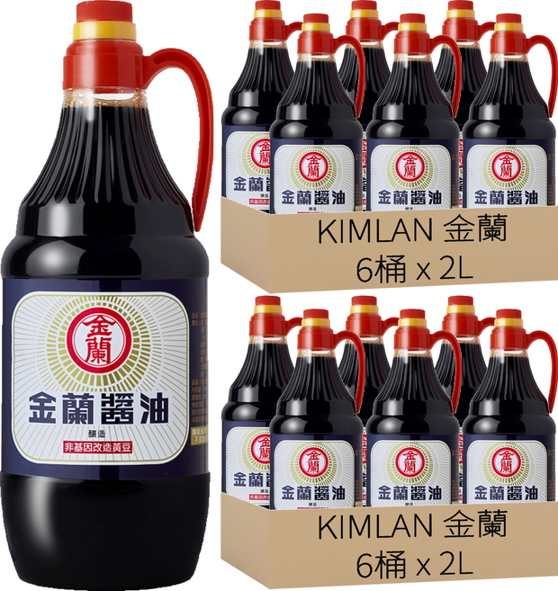 KIMLAN 金蘭 醬油, 2L, 12桶