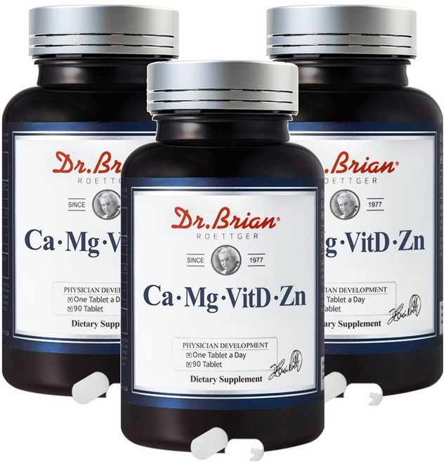 닥터브라이언 칼슘 마그네슘 비타민D 아연 영양제, 90정, 3개