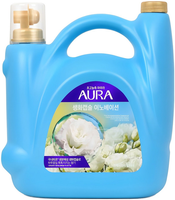 아우라 생화캡슐 초고농축 섬유유연제 프레시릴리향 본품, 5.5L, 1개