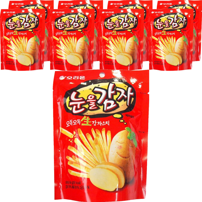 오리온 눈을감자 스낵, 56g, 9개