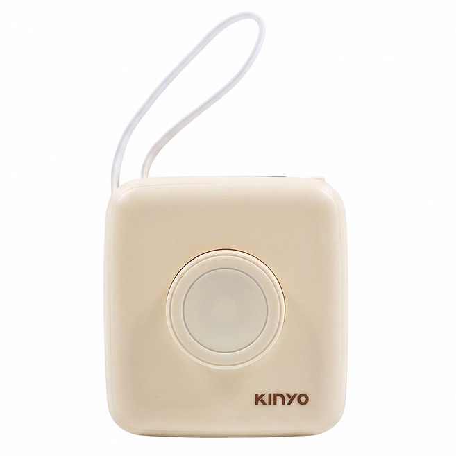 Kinyo 8in1小方糖大容量雙線行動充, KPB-2651Y, 米黃色