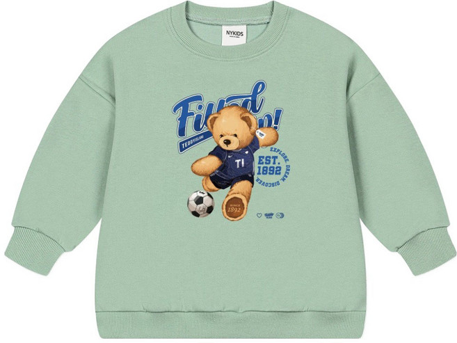 뉴욕꼬맹이 테디 아일랜드 오버핏 맨투맨 T173