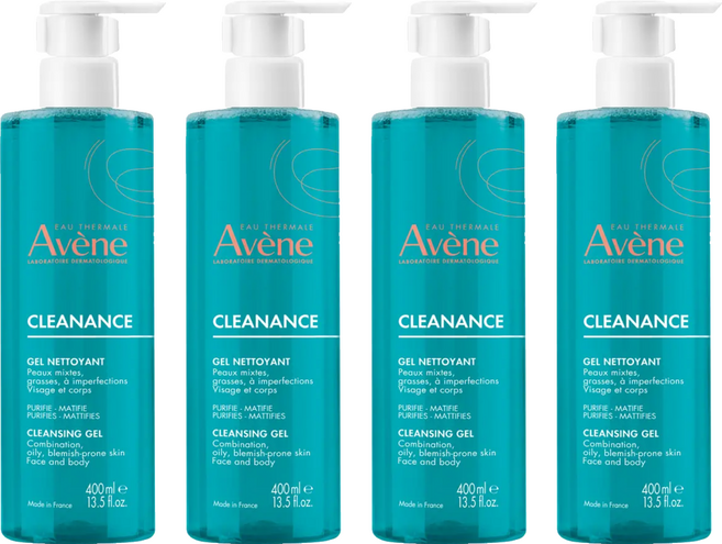 Avene 雅漾 控油舒緩潔膚凝膠, 400ml, 4瓶