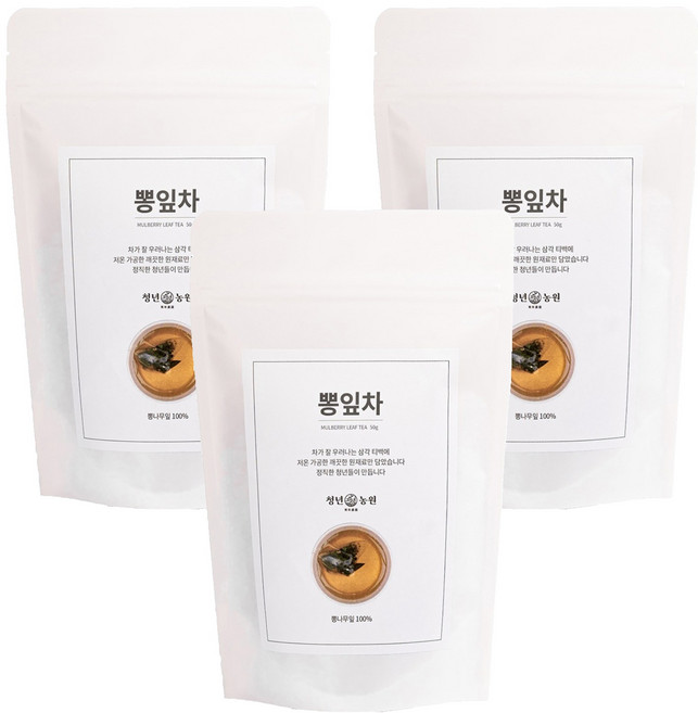 청년농원 저온가공 뽕잎차 삼각티백, 1g, 50개입, 3개