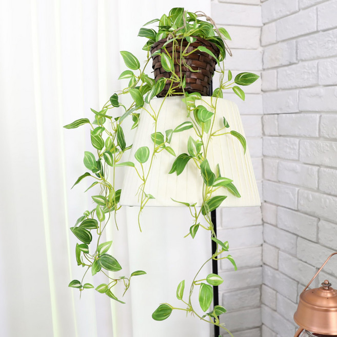 JOART 人造懸掛花籃藤蔓, 鴨跖草, 1個