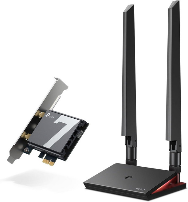 tp-link 三頻 藍牙5.4 PCIe WiFi 7 無線網卡 BE9300, 1個, Archer TBE550E