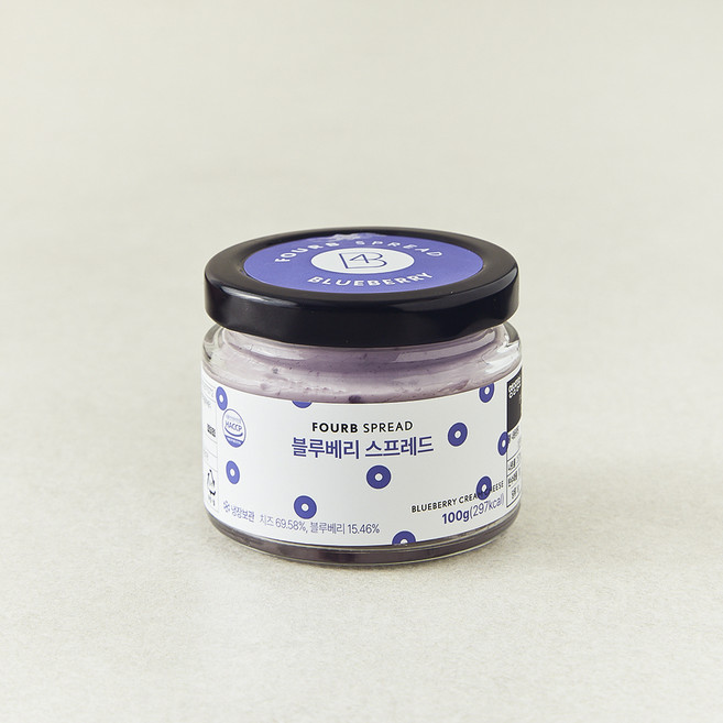 포비아워스 블루베리 스프레드, 1개, 100g