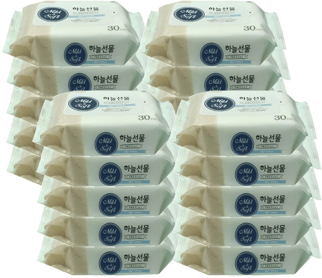하늘선물 미니 물티슈, 20개, 30매