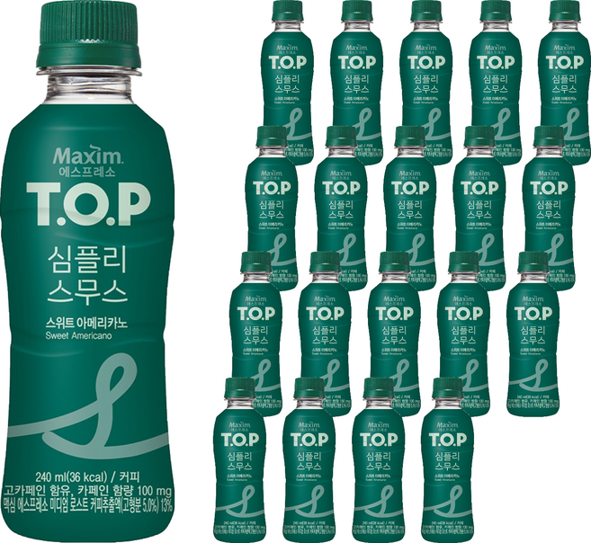 티오피 심플리 스무스 스위트 아메리카노, 240ml, 20개