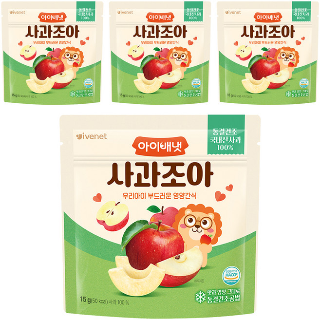 아이배냇 사과 조아 과일칩, 15g, 4개