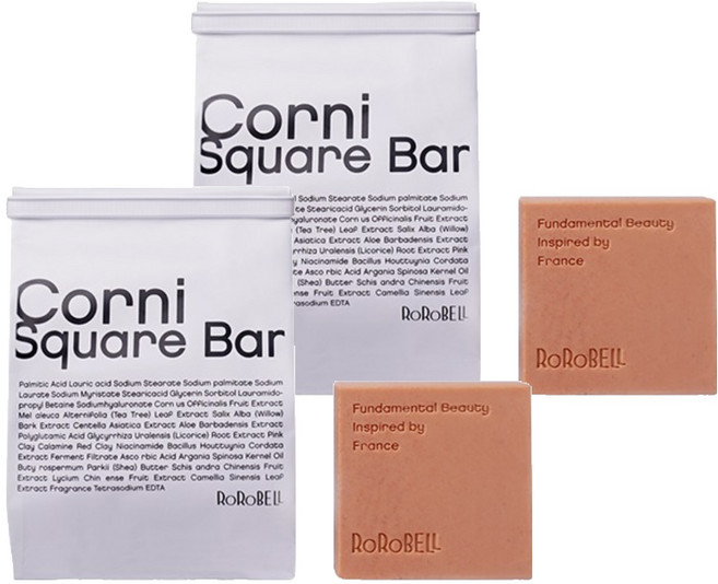 로로벨 산수유 스퀘어 바 진정 비누, 115g, 2개