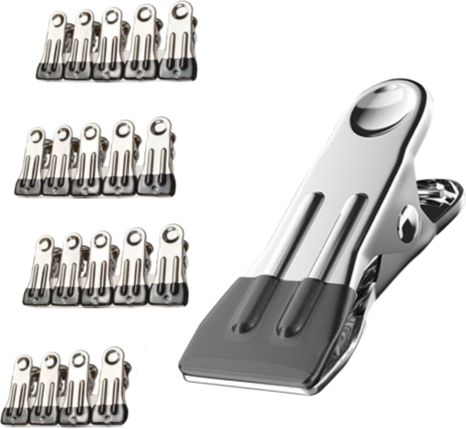 포쳐 벌크 빨래집게, 블랙, 20개