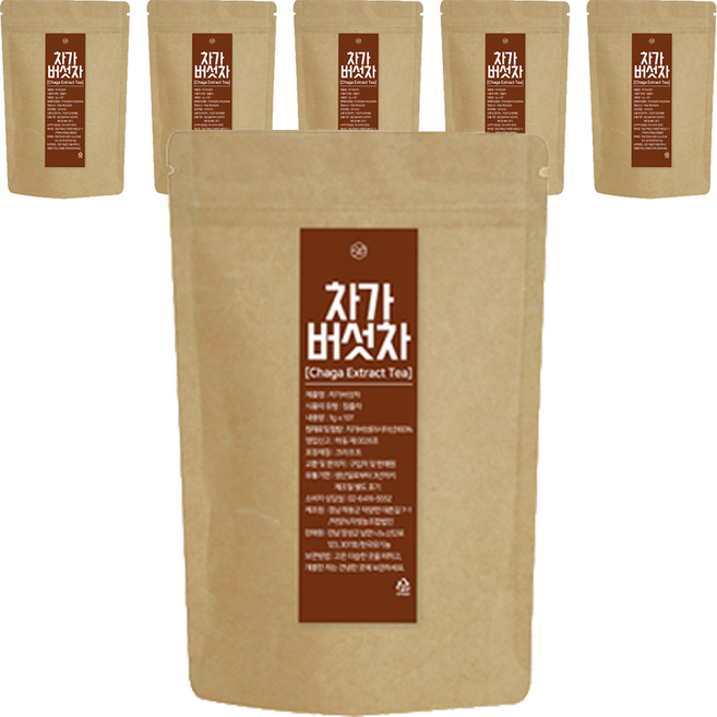 차가버섯차 티백, 1g, 10개입, 6개