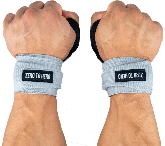 제로투히어로 면 손목보호대 양쪽 세트, 1세트, GREY
