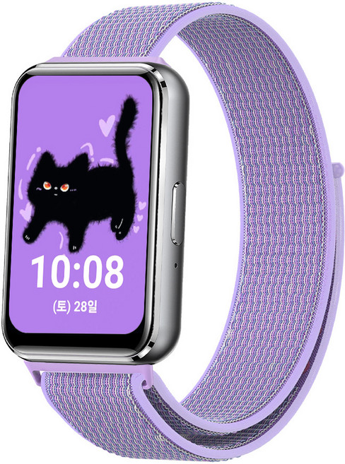 누아트 갤럭시핏3 나일론 스포츠루프 스트랩, 퍼플, 1개