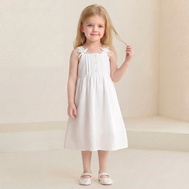 hejmini 腮紅吊帶連身裙