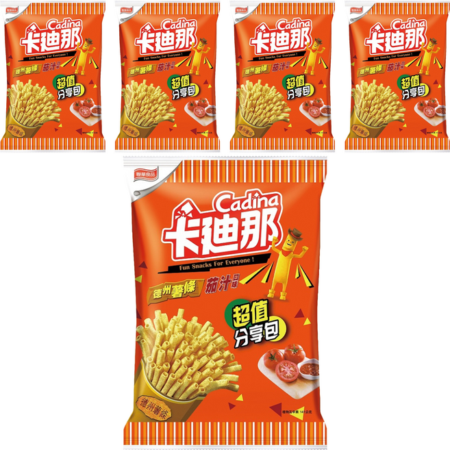 Cadina 卡迪那 德州薯條, 141g, 5包