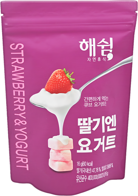 Haeswim 寶寶優格餅乾 6個月以上, 草莓, 16g, 1包