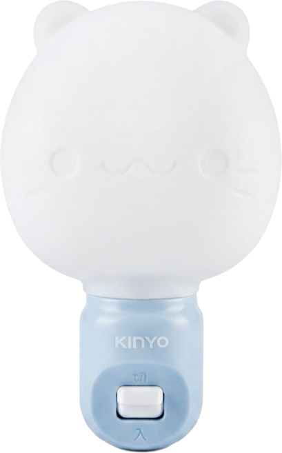 Kinyo LED造型小夜燈 NL-5923 64 x 103 x 62.5mm 36.5g, 微笑喵喵 白色