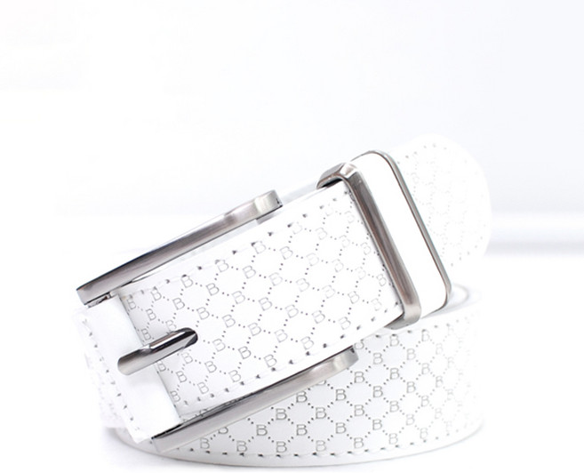 닐슨 옴므골프 남녀공용 골프 가죽벨트 GT038, 화이트