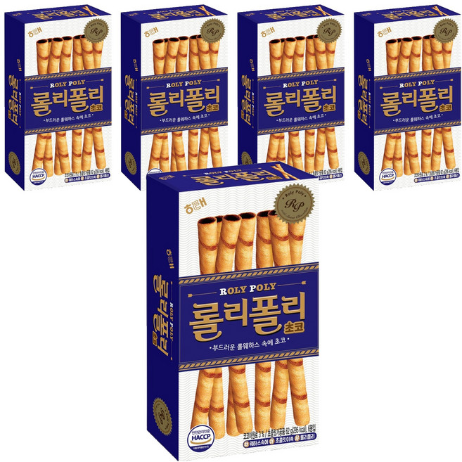 해태제과 롤리폴리 초코, 62g, 5개