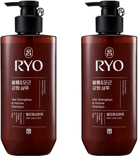 려 흑운 볼륨 모근강화 탈모증상완화 샴푸 우디향, 480ml, 2개 - 쿠팡