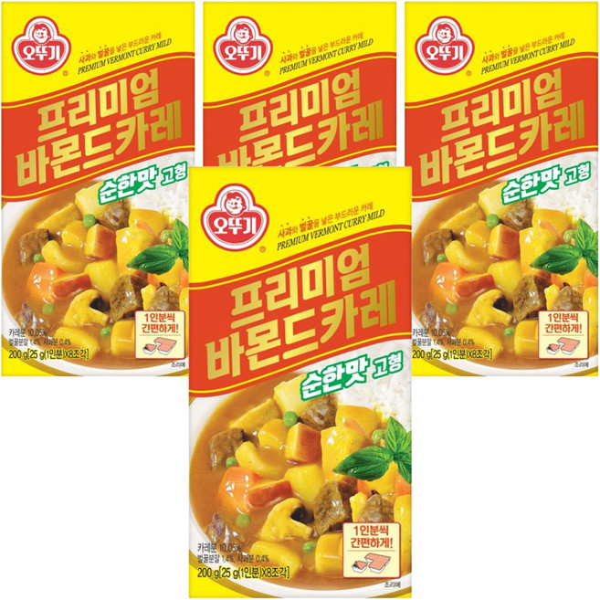 OTOKI 不倒翁 頂級佛蒙特咖哩塊 原味, 200g, 4個