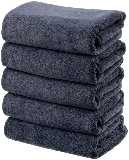 코멧 홈 프리미엄 마이크로화이버 타월 105g, 다크그레이, 5개