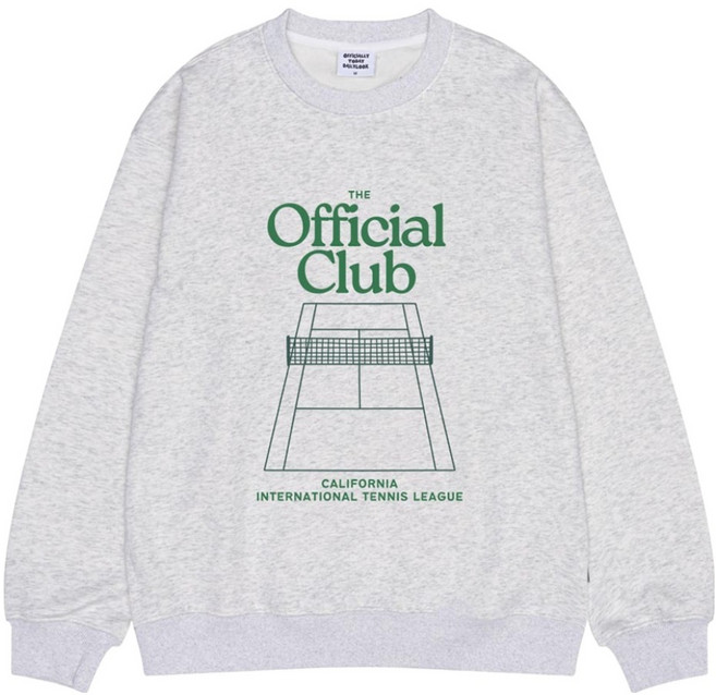 오티디 프리미엄 텐타덤블 기모 오버핏 테니스리그 맨투맨 OT31022