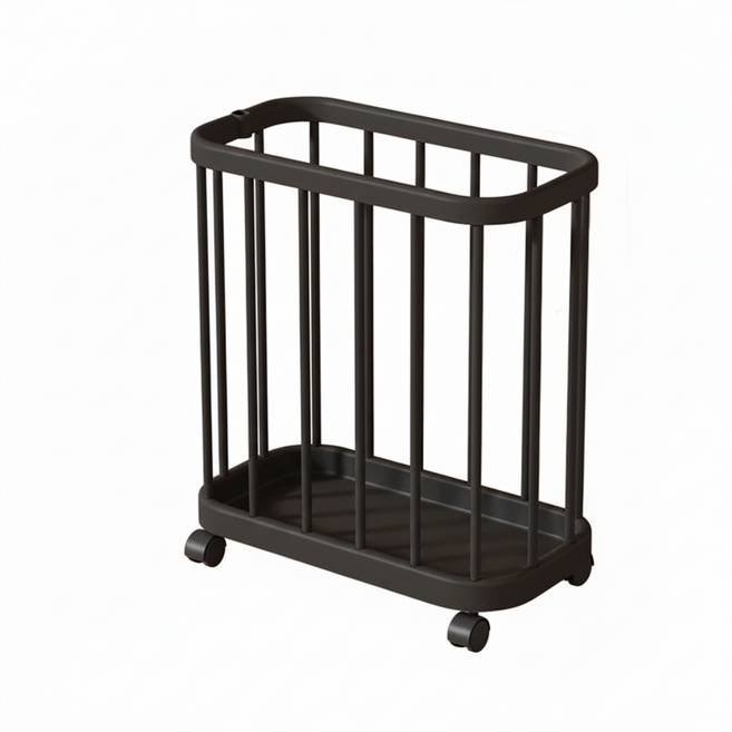 리바노라 이동식 슬림한 정리 보관함, 블랙