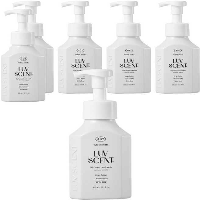 럽센트 핸드워시 화이트셔츠 린넨코튼향, 300ml, 6개