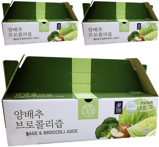 착한톡톡 양배추브로콜리즙, 80ml, 90개