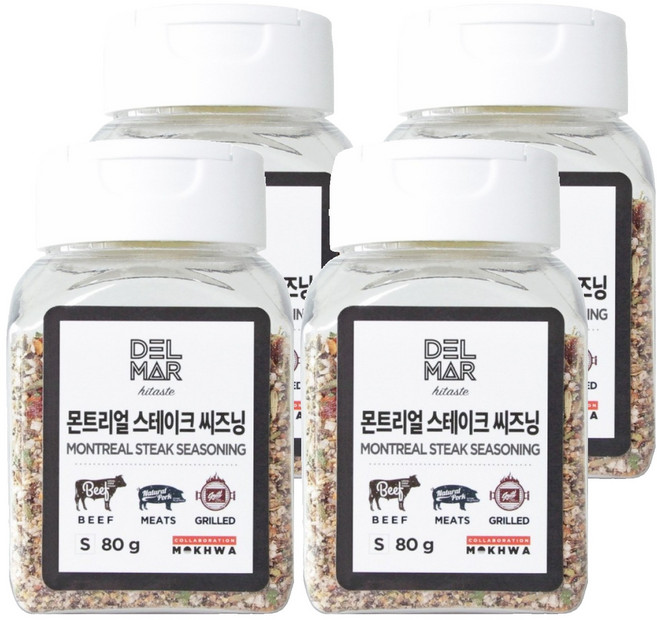 딜리셔스마켓 몬트리얼 스테이크 시즈닝 소형, 80g, 4개