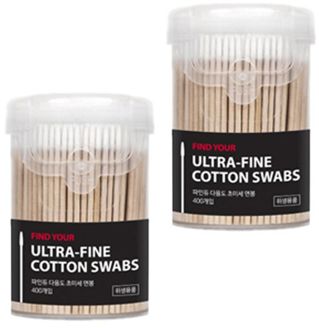 파인듀 다용도 초미세 면봉, 2개, 400개입