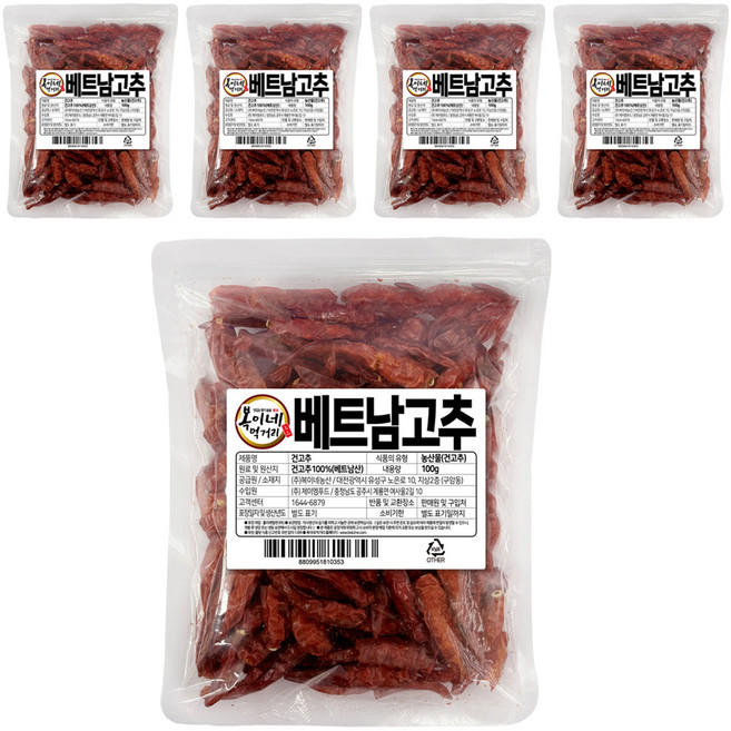 복이네먹거리 베트남 건고추, 100g, 5개