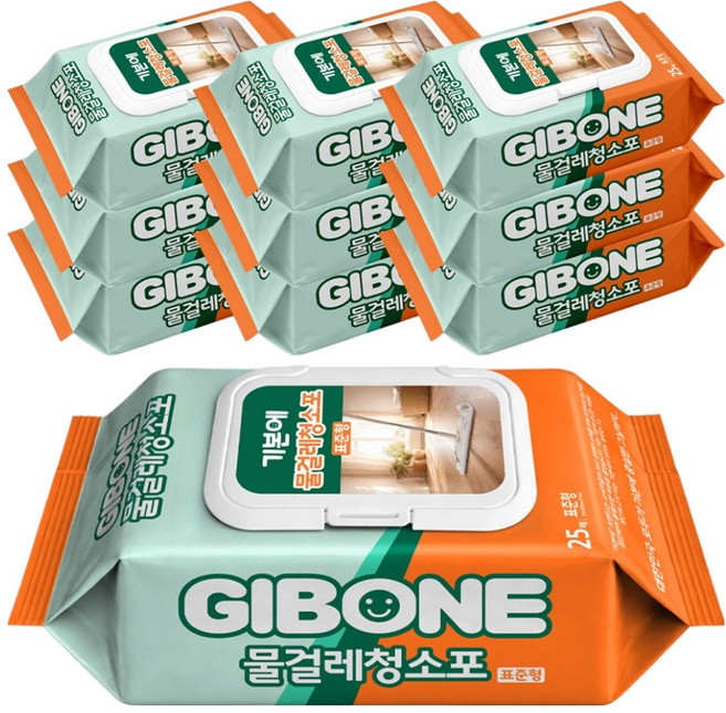 기본에 물걸레 청소포 캡형 25매, 없음, 10개