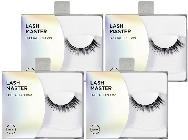 더페이스샵 T 데일리 래쉬 마스터 인조 속눈썹 9호, 4개, 블랙라인