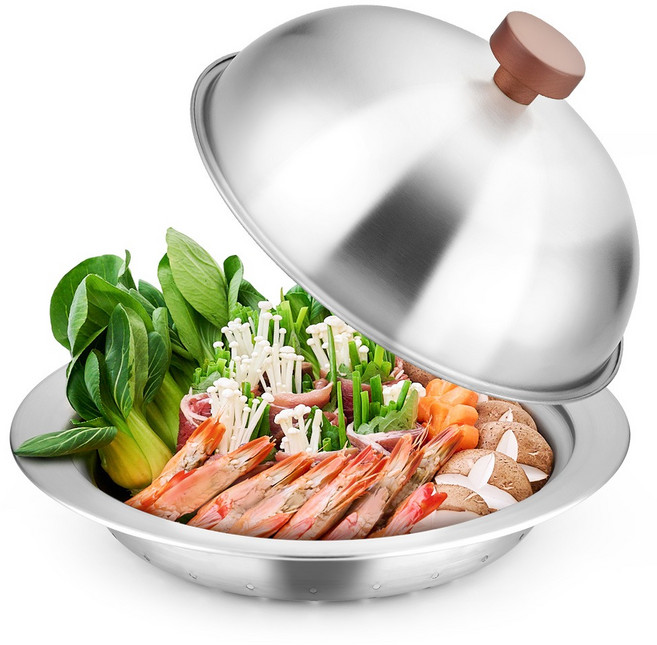 르메이드 스텐 304 촉촉 돔 스티머 멀티 찜기 + 뚜껑 세트 1단, 28cm, 1개