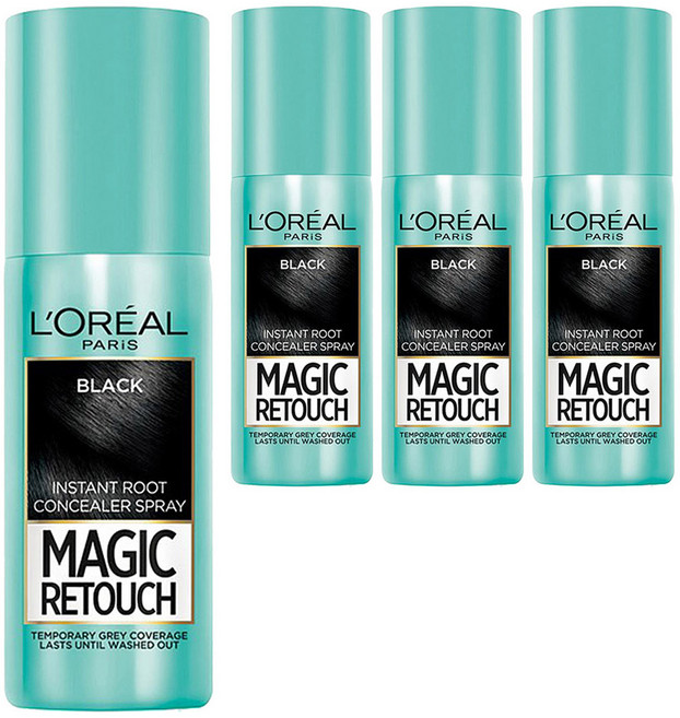 로레알파리 매직 리터치 헤어스프레이 75 ml, 블랙, 4개