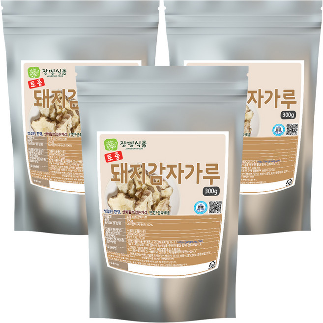 장명식품 토종 국내산 돼지감자가루, 300g, 3개