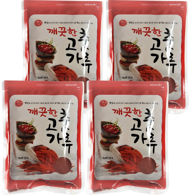 햇살나래 깨끗한 고춧가루, 200g, 4개
