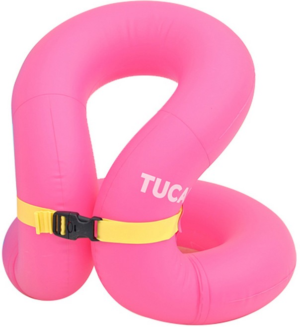 투칸 넥튜브 부력 조끼 유아동 착용형 수영보조용품, 핑크, 1개
